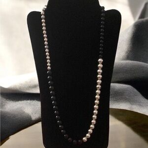 White and black necklace